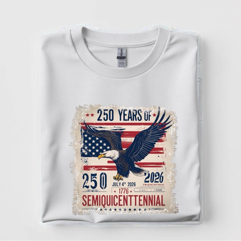 250 USA Semiquincenttennial Aniversary Patriotic graphic T- shirt New S M L XL